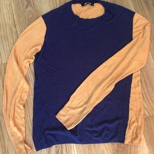 Lightweight color block sweater, silky and stylish